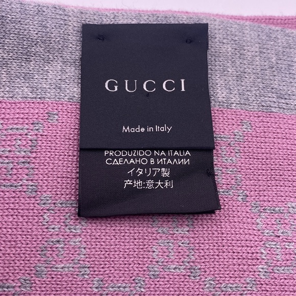 GUCCI reversible 100% wool scarf muffler 💯 authentic - Picture 5 of 12